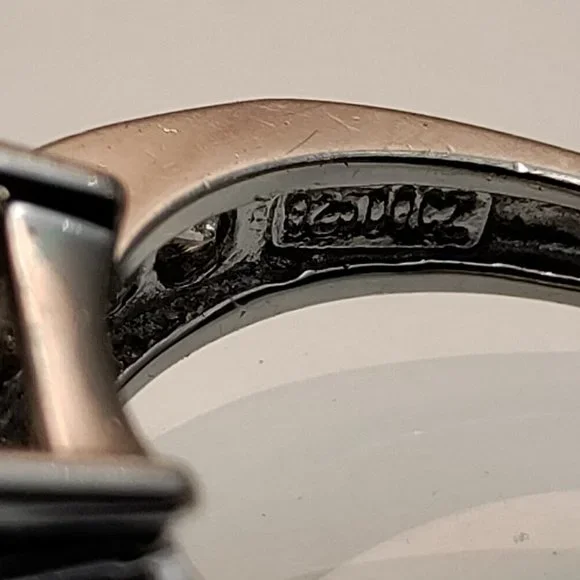 Diamonique 4ct Princess Cut CZ Sterling Silver Ring Sz-5 - Picture 7 of 7